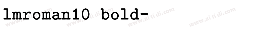 lmroman10 bold字体转换